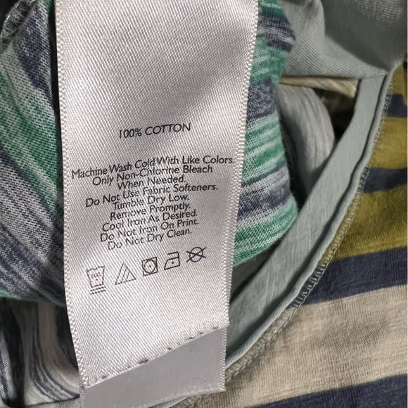 100% Cotton Eddie Bauer Striped 3/4 Sleeve Women’s top in Size Large - Picture 6 of 6